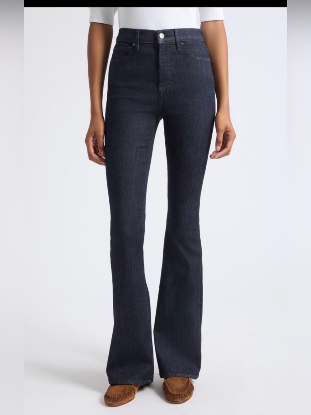 Veronica Beard Beverly Skinny Flare High Rise Jeans Indigo Rinse